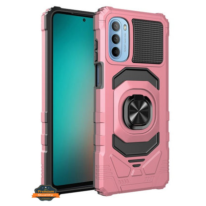 For Samsung Galaxy A03S Hybrid Magnetic Car Mount Ring Kickstand Stand Holder Full-Body Armor Protective [Military Grade]  Phone Case Cover