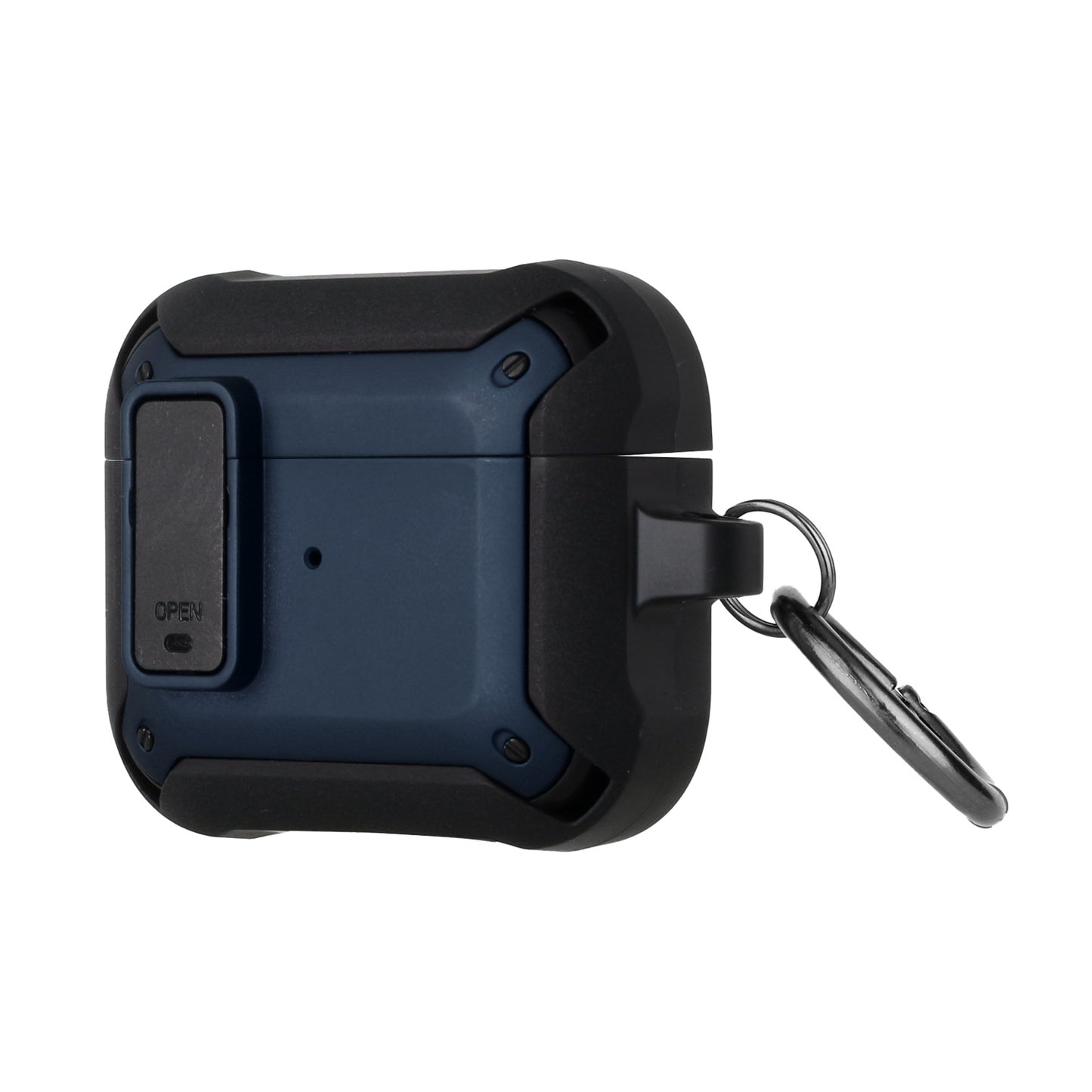 For Apple AirPods 2 & 1 Premium Ultra ShockProof Hybrid With Metal Hook Carabiner & Switch Closure Full-Body Rugged Protective Case Cover