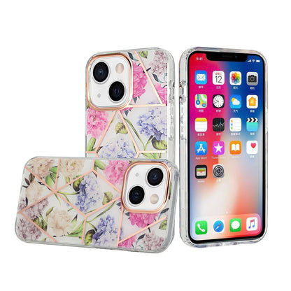 For Samsung Galaxy A23 5G Fashion Floral IMD Design Flower Pattern Hybrid Protective Hard Rubber TPU Slim Back  Phone Case Cover