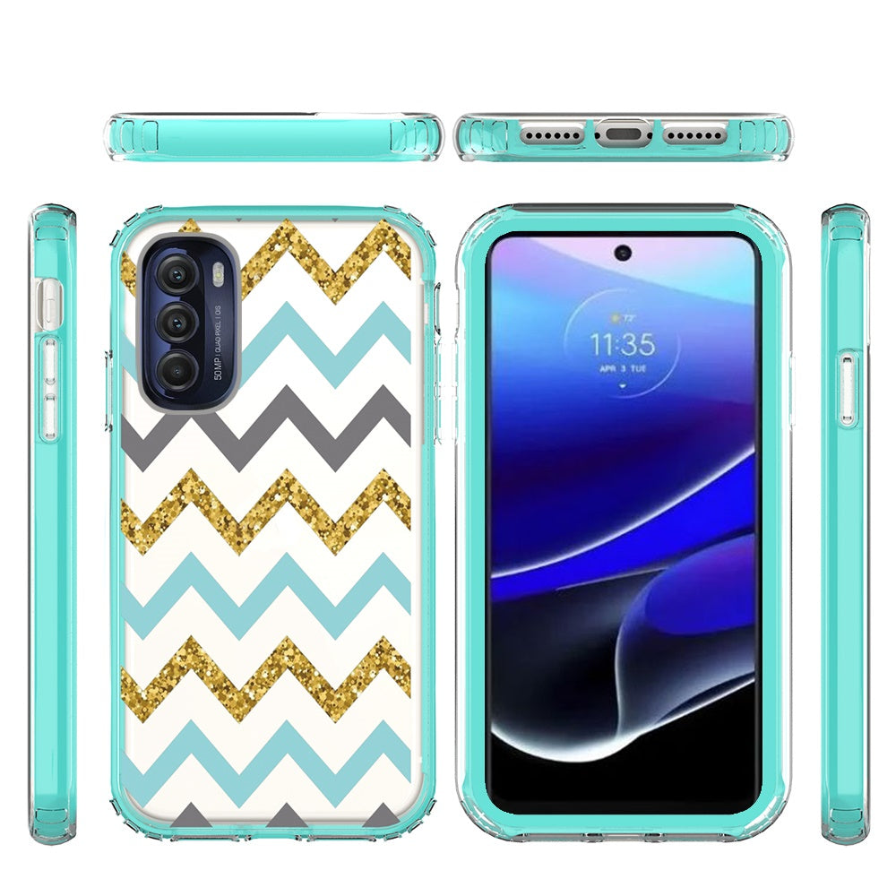 For Motorola Moto G Stylus 5G 2022 Beautiful Design Hybrid Triple Layer Armor Hard PC Rubber TPU Shockproof Frame  Phone Case Cover