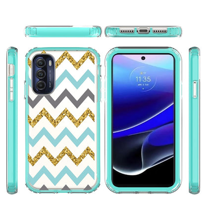 For Motorola Moto G Stylus 5G 2022 Beautiful Design Hybrid Triple Layer Armor Hard PC Rubber TPU Shockproof Frame  Phone Case Cover