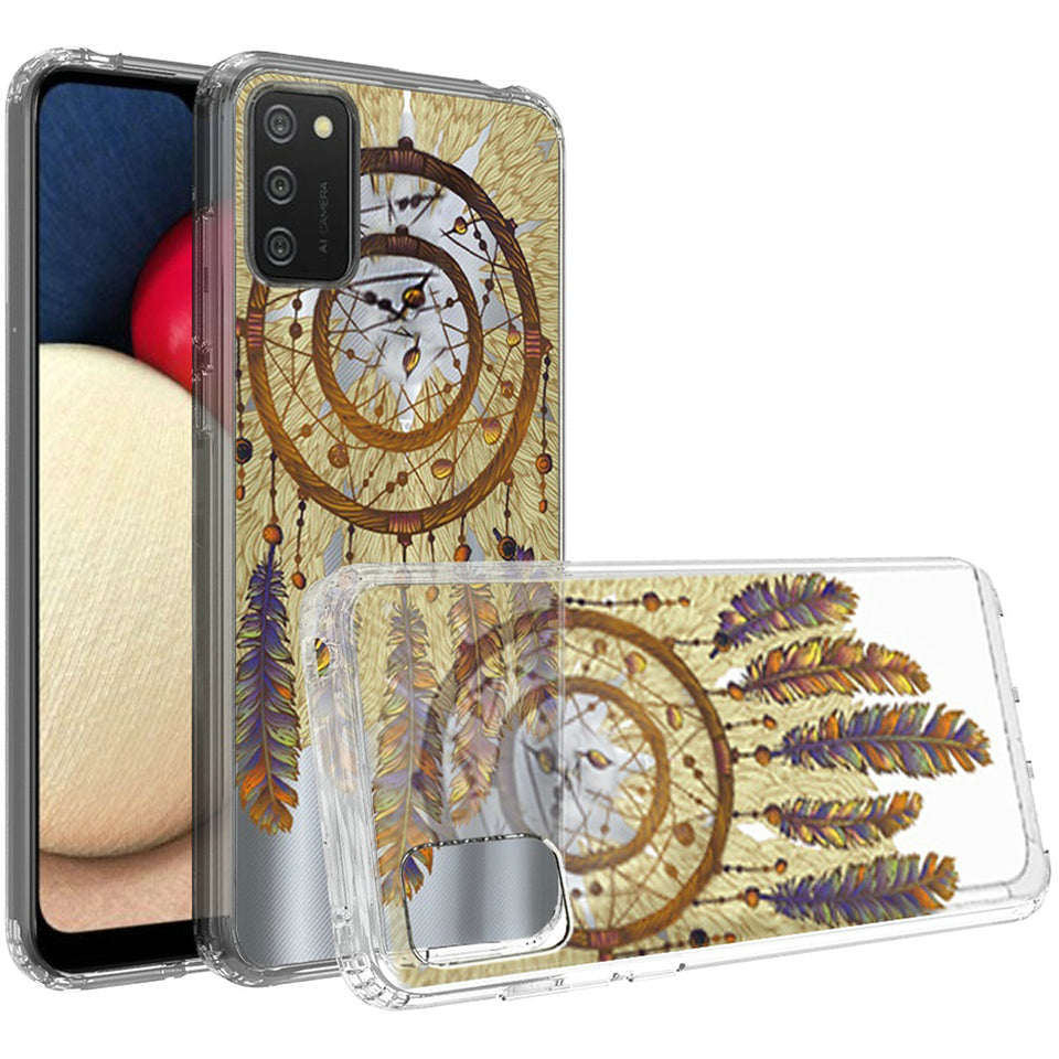 For Apple iPhone 13 Mini (5.4") Fashion Hybrid Design Image Transparent Rubber TPU Protector Thin Shell Back PC Armor  Phone Case Cover