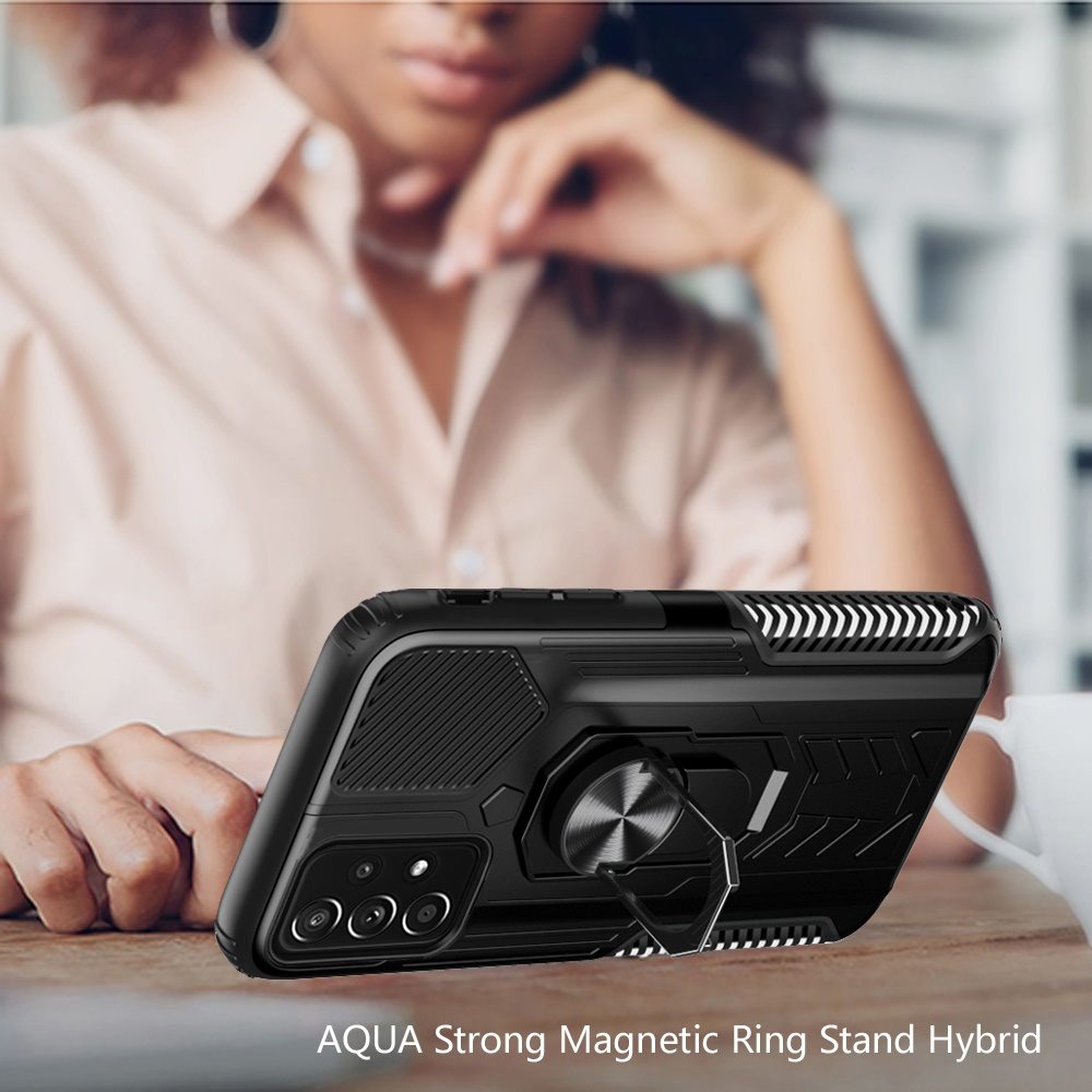 For Apple iPhone XR Military Grade Hybrid Heavy Duty 2 in 1 Protective Hard PC and Soft Silicone with Ring Stand Holder  Phone Case Cover