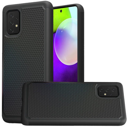 For Apple iPhone 13 (6.1") Textured Hybrid Tuff Shockproof Rugged Hard PC & Silicone TPU Anti-Slip Dual Layer Protective Bumper  Phone Case Cover