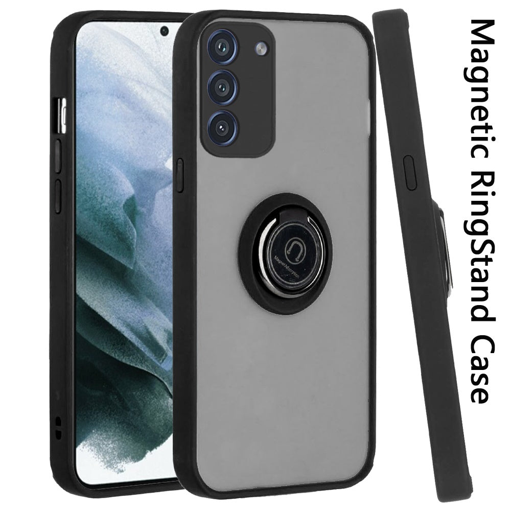 For Samsung Galaxy S22 /Plus Ultra Hybrid Protective Shockproof with 360° Rotation Ring Magnetic Metal Stand & Covered Camera  Phone Case Cover