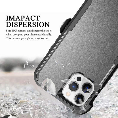 For Apple iPhone 13 / Pro Max Heavy Duty Cases with Rotatable Holster Kickstand Belt Clip Combo Hard PC + TPU Rugged Hybrid Bumper  Phone Case Cover