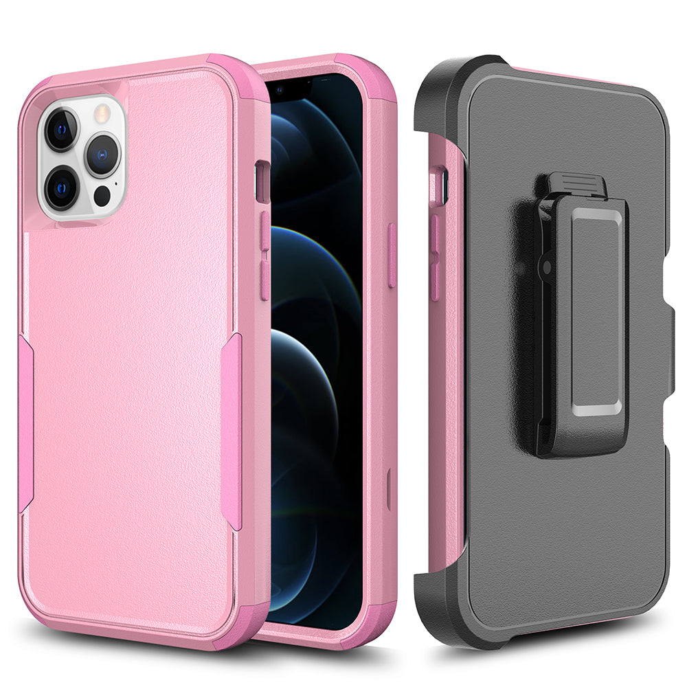 For Apple iPhone 13 / Pro Max Heavy Duty Cases with Rotatable Holster Kickstand Belt Clip Combo Hard PC + TPU Rugged Hybrid Bumper  Phone Case Cover