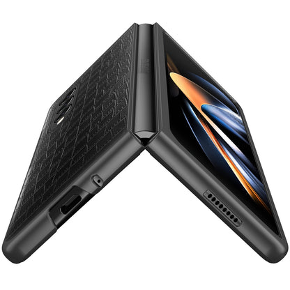 For Samsung Galaxy Z Fold 4 5G Ultra Slim Thin PU Leather Flip Snap On Hybrid Shockproof TPU PC Hard Shell Durable  Phone Case Cover