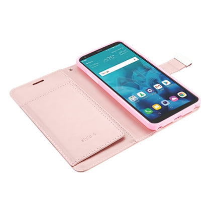 For LG K31 /Aristo 5/Fortune 3/Tribute Monarch / Phoenix 5 PU Leather Wallet with Credit Card Holder Storage Flip Pouch Stand Pink Phone Case Cover