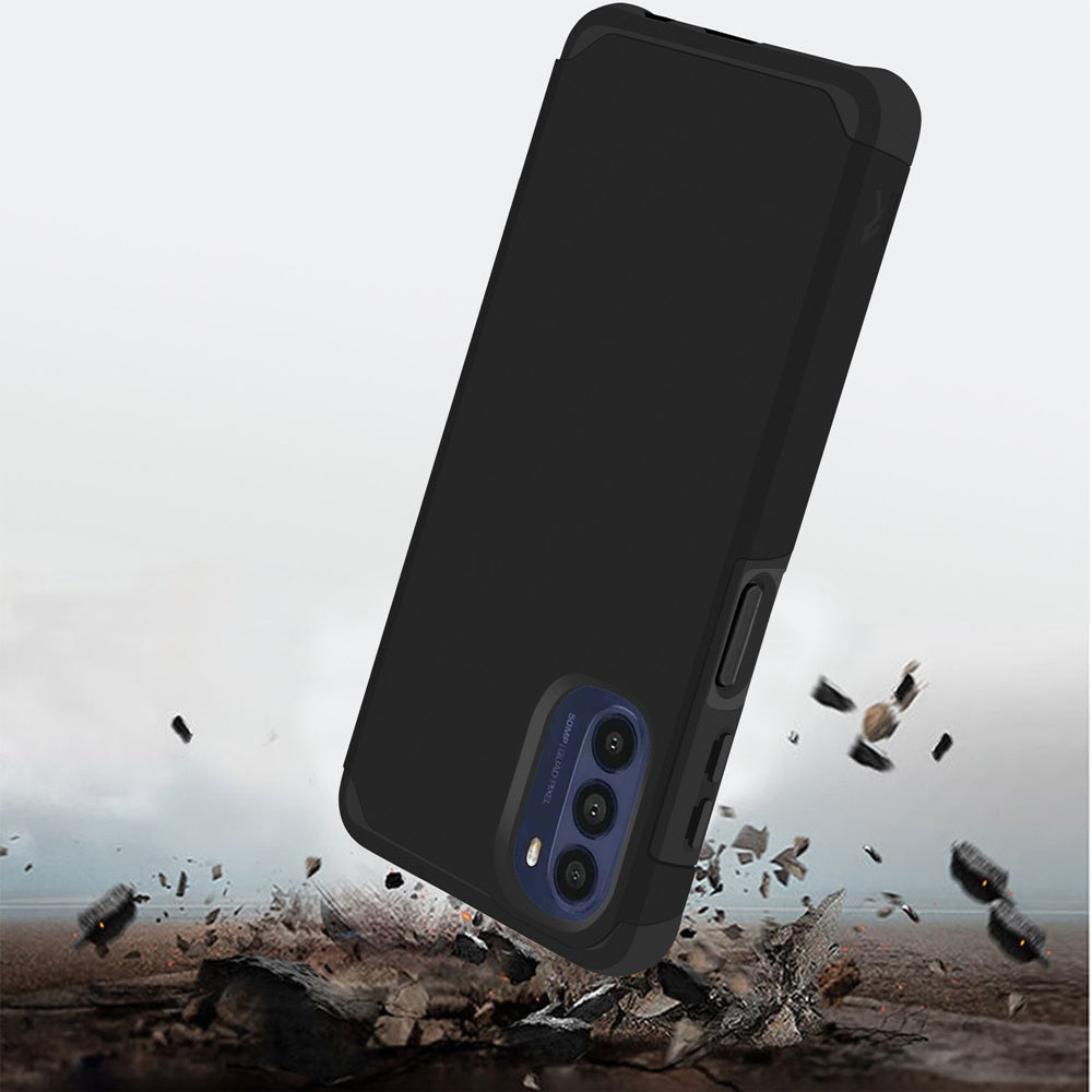 For Motorola Moto G 5G 2022 Slim Corner Protection Shock Absorption Hybrid Dual Layer Hard TPU Rubber Armor Defender  Phone Case Cover