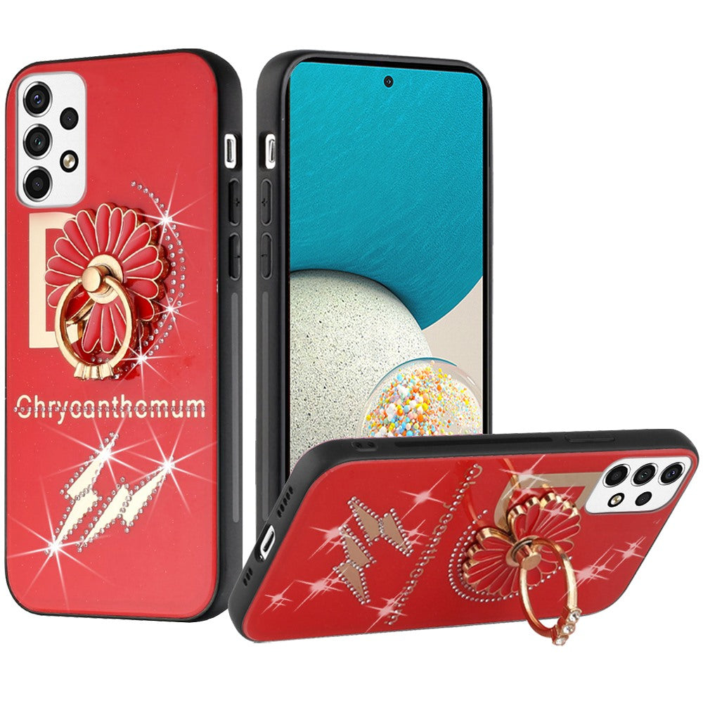 For Samsung Galaxy A53 5G 3D Diamond Bling Sparkly Glitter Ornaments Engraving Hybrid Armor Rugged Metal Fashion  Phone Case Cover