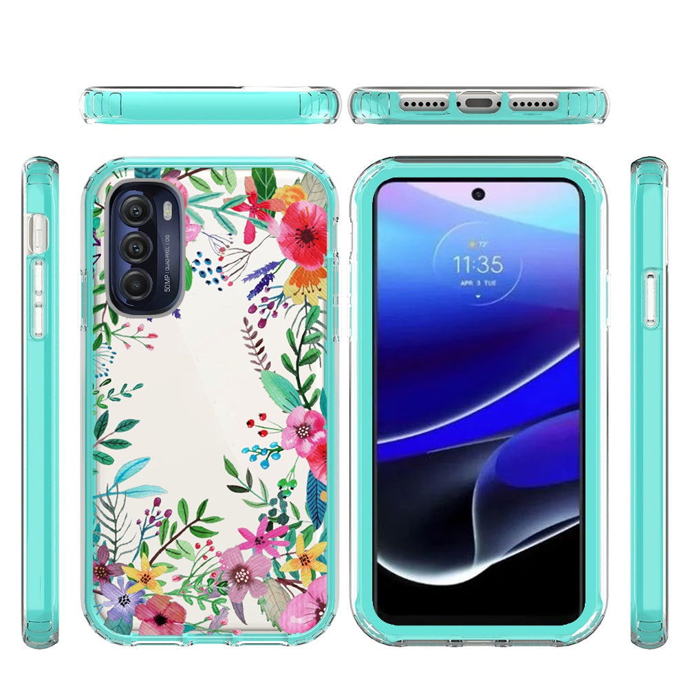 For Motorola Moto G Stylus 5G 2022 Beautiful Design Hybrid Triple Layer Armor Hard PC Rubber TPU Shockproof Frame  Phone Case Cover